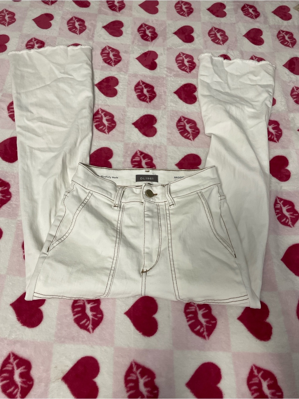 White boot cut 2000’s jeans